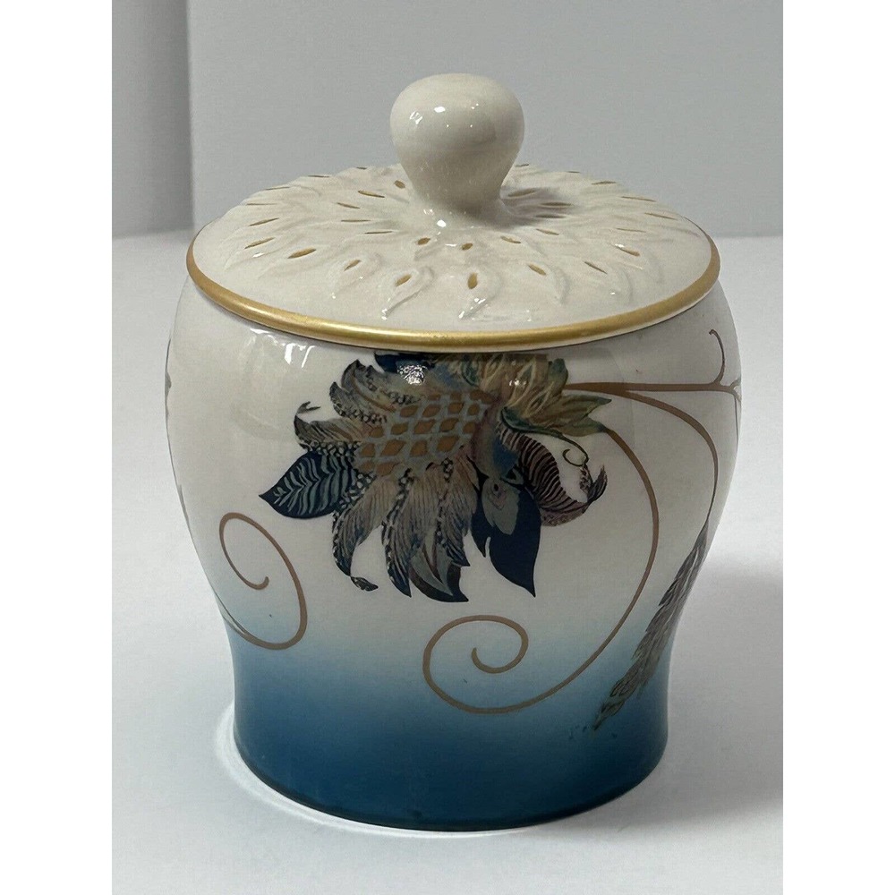 Feathered Flowers Sugar‎ Jar With Cover